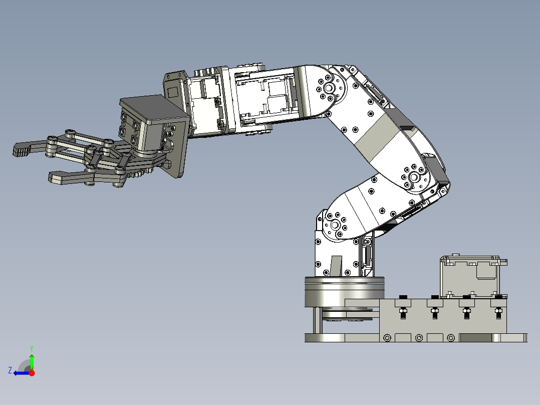 机械手臂演示机械臂逆运动学演示右视图