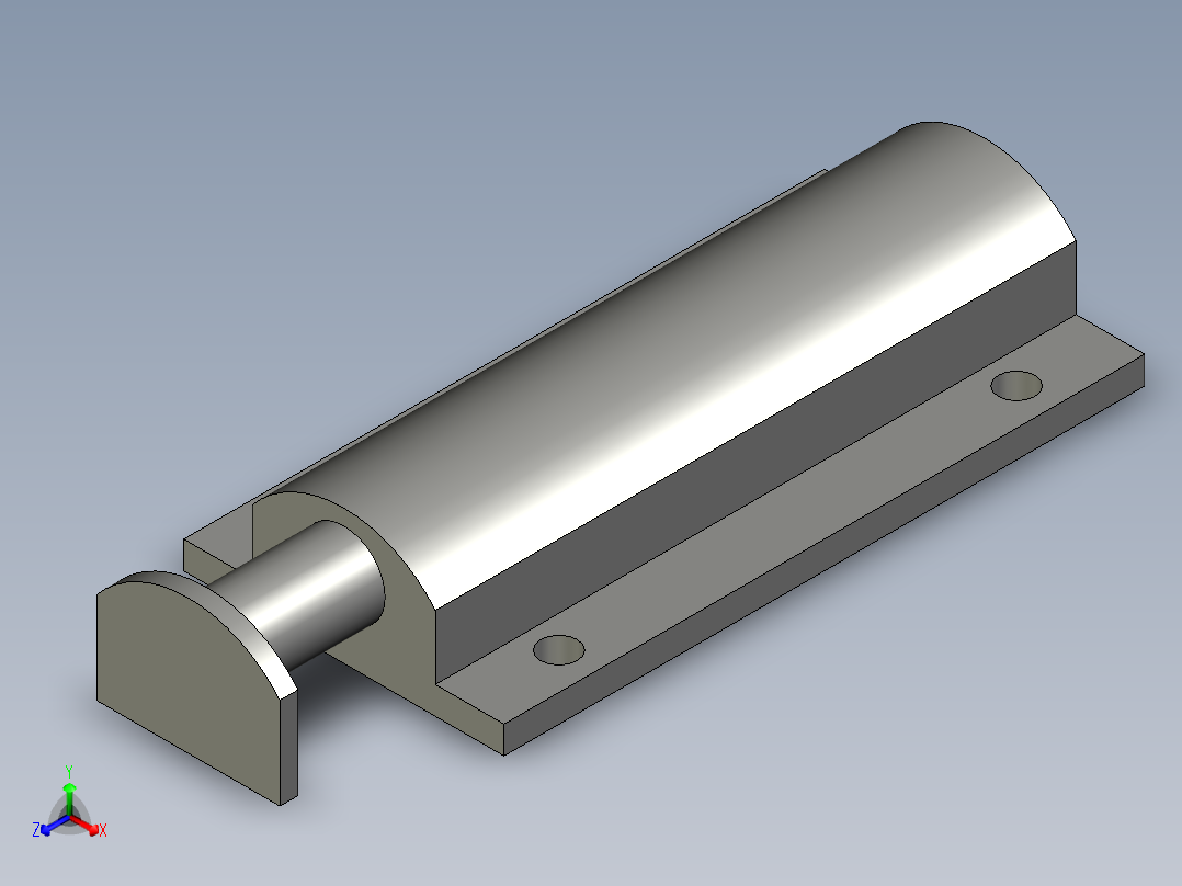 插销锁(长信SW406)正等轴测图