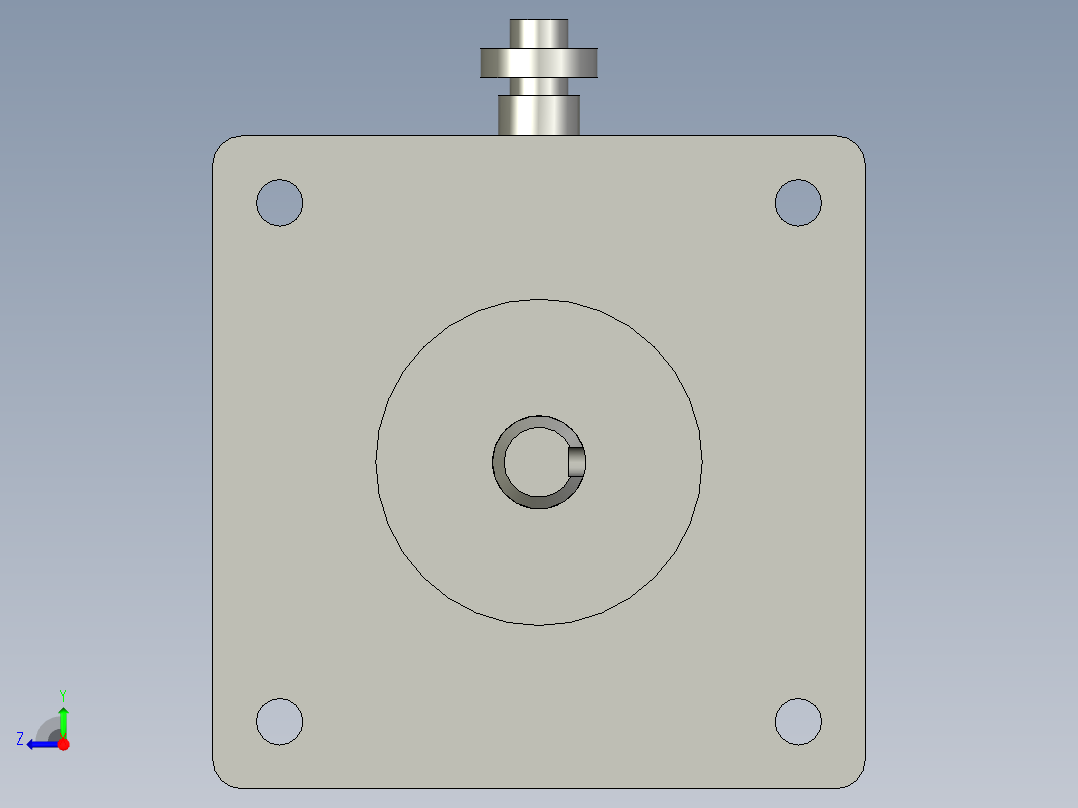 五相110系列混合式步进电机110BYG5200C-SAKRMT-0301右视图