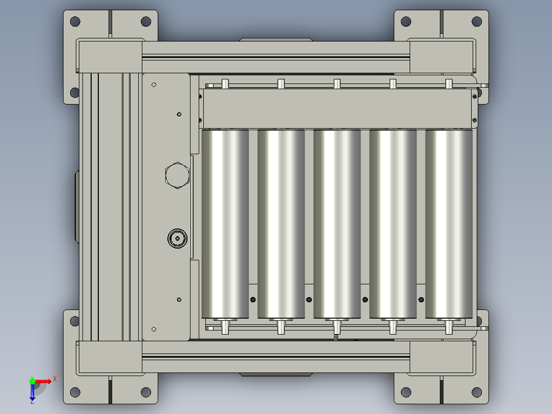 德恩普-倍速链提升机头俯视图