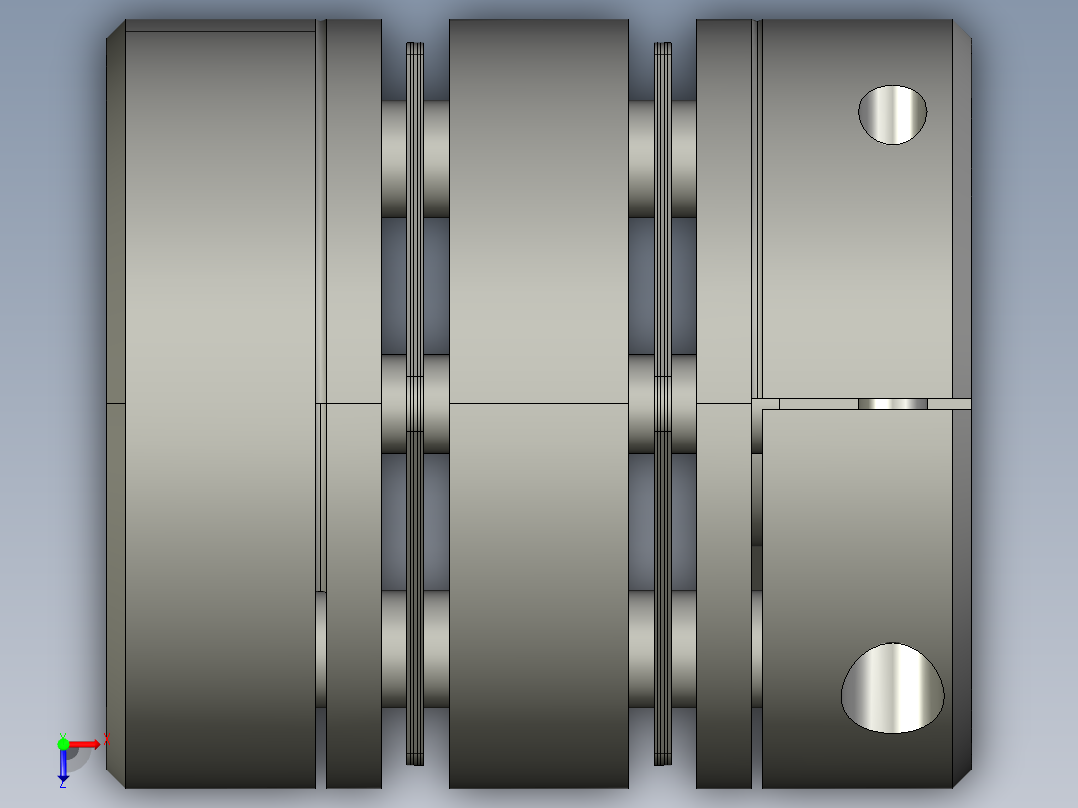 LZQ系列双膜片联轴器LZQ-5663-1520俯视图