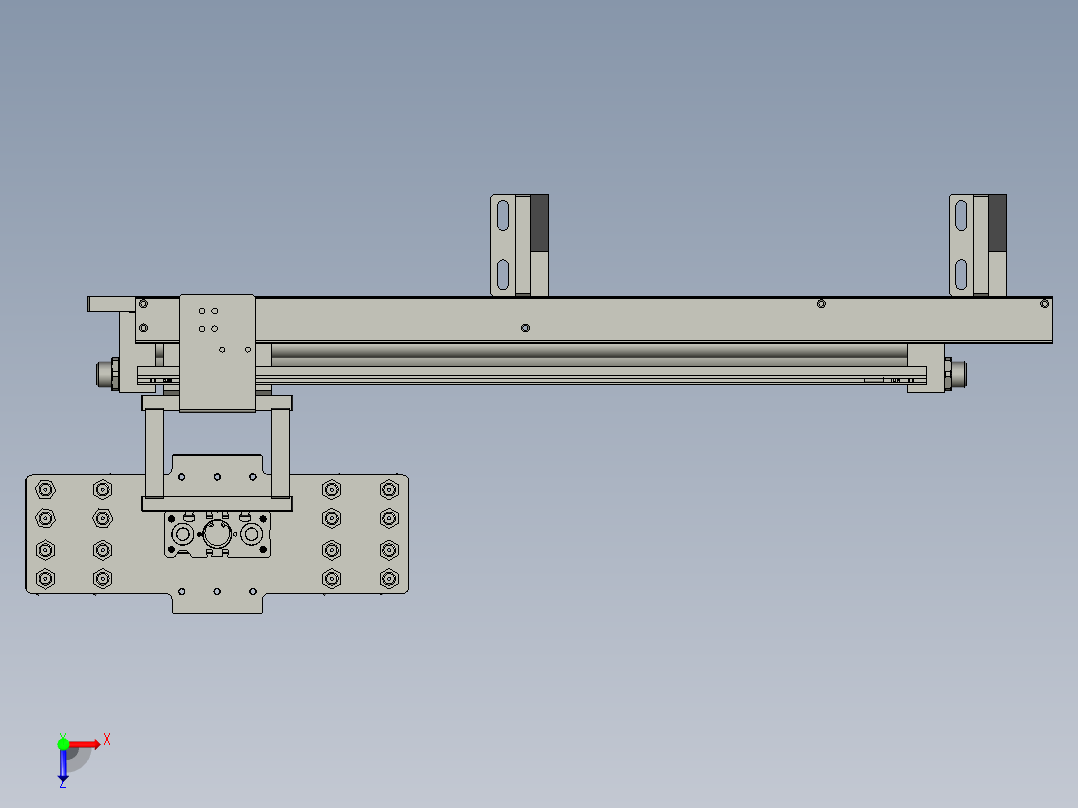 450机械手装配体右俯视图