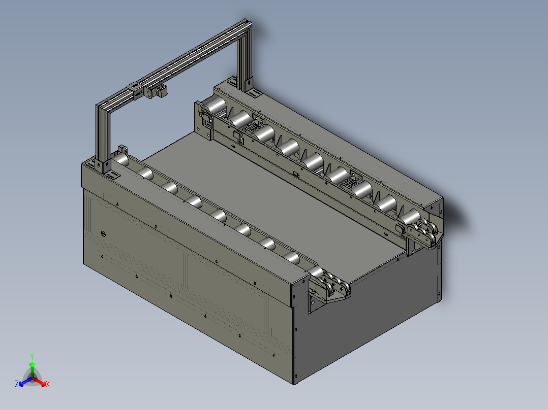 入库旋转台组合正等轴测图