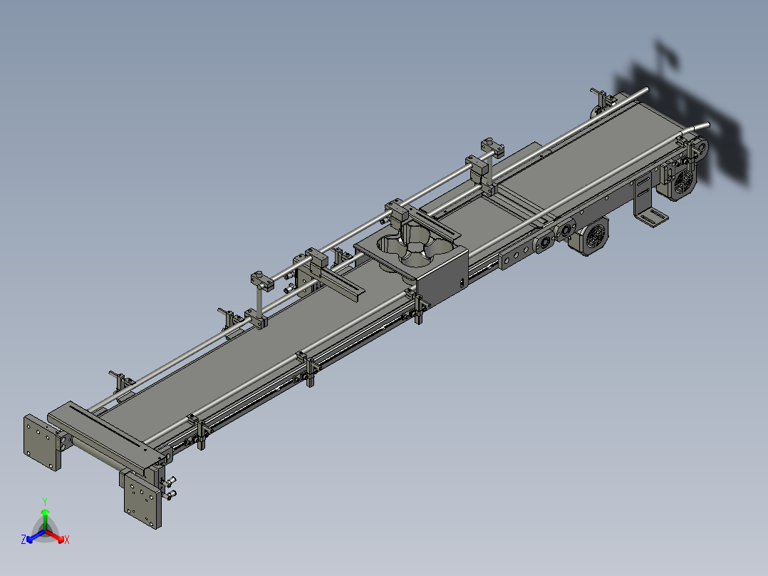 1806JSL01-03-00美国饼干项目饼干装托皮带输送线主视图
