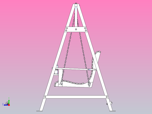 木质双人摇椅右视缩略图