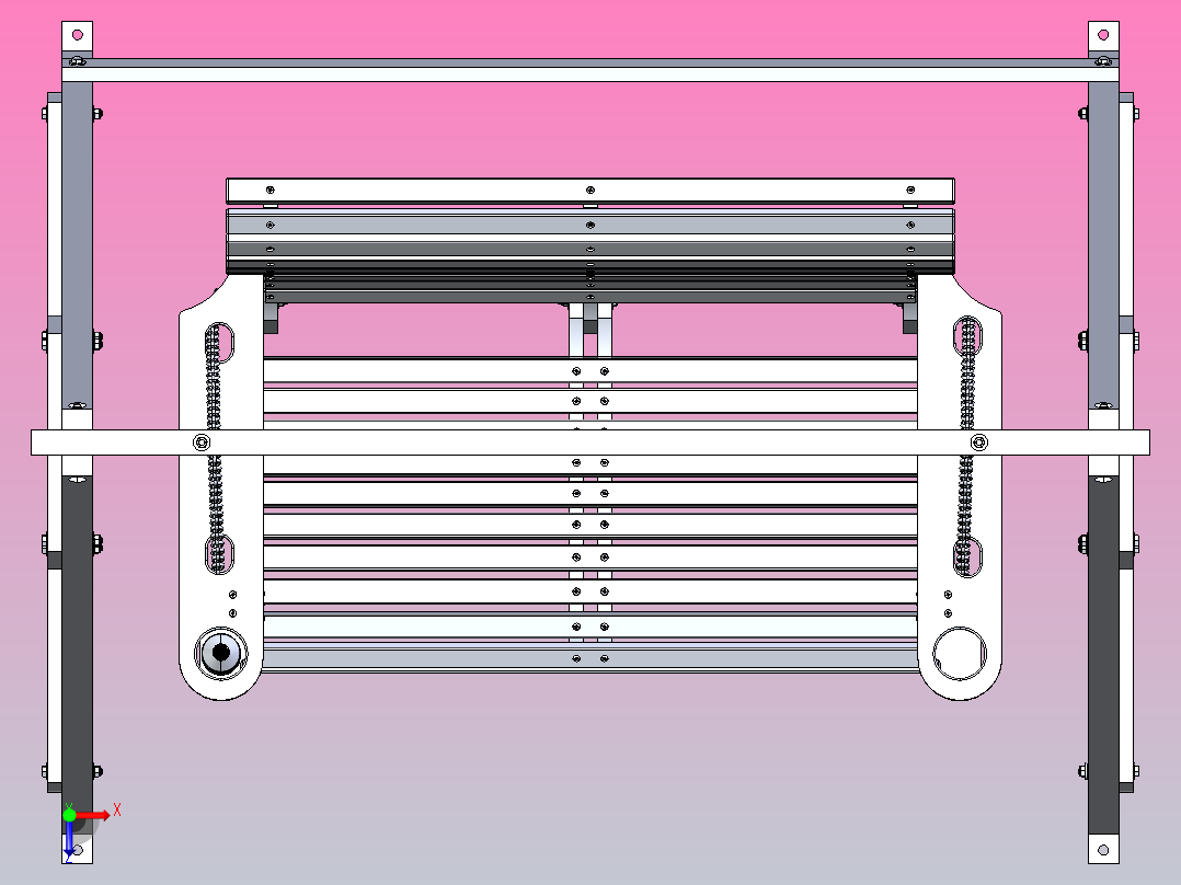 木质双人摇椅俯视图
