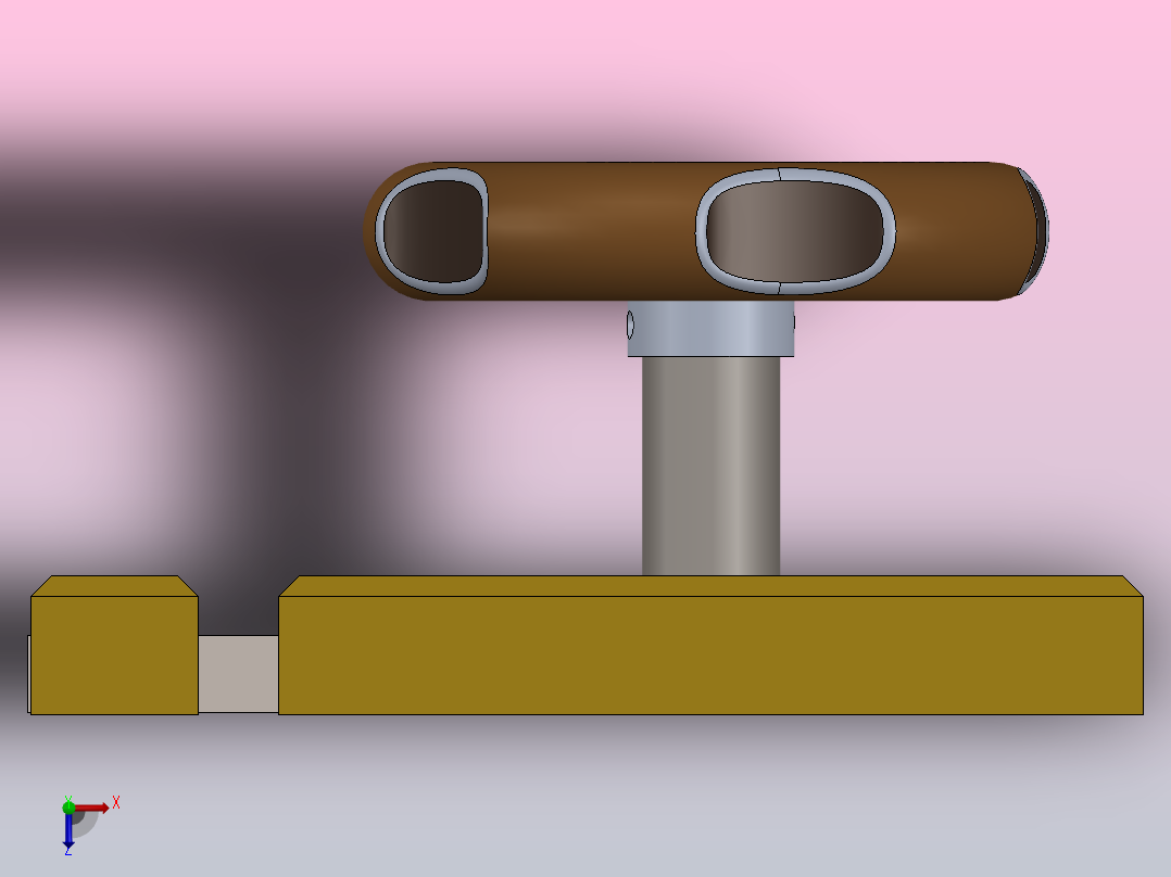 钥匙锁手轮锁俯视图