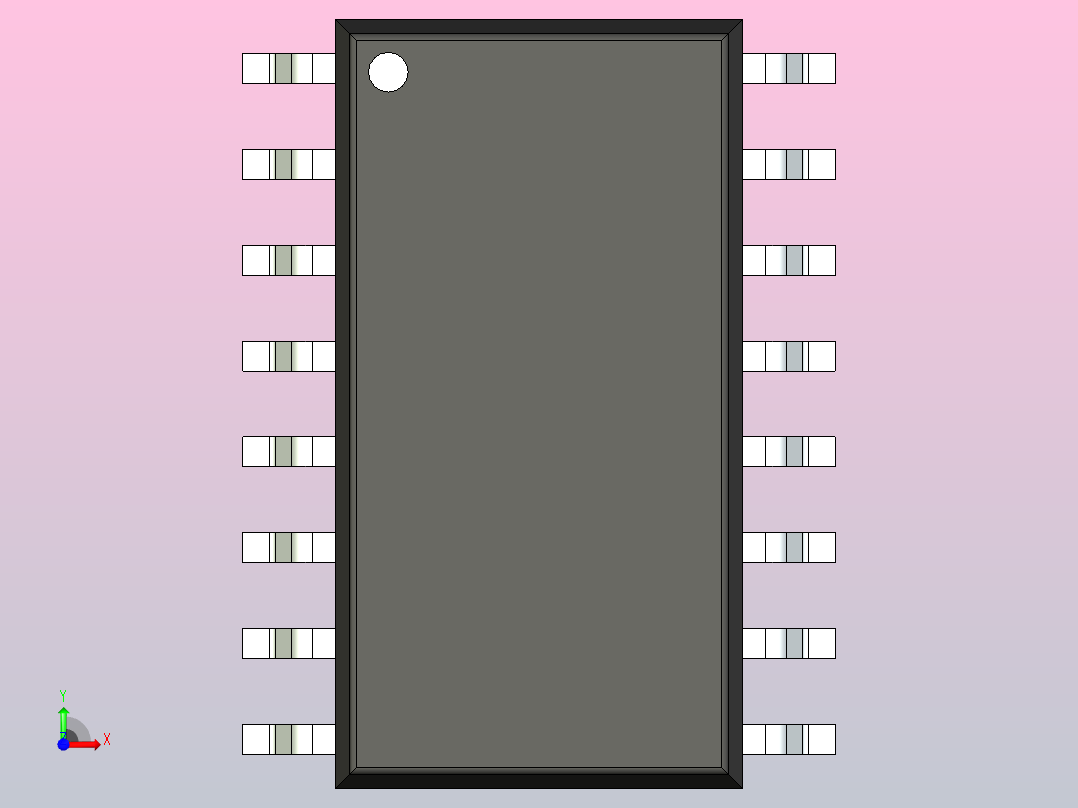 106x SOIC 封装（小外形集成电路）SOIC127P780X210-16N前视图