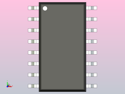106x SOIC 封装（小外形集成电路）SOIC127P780X210-16N前视缩略图