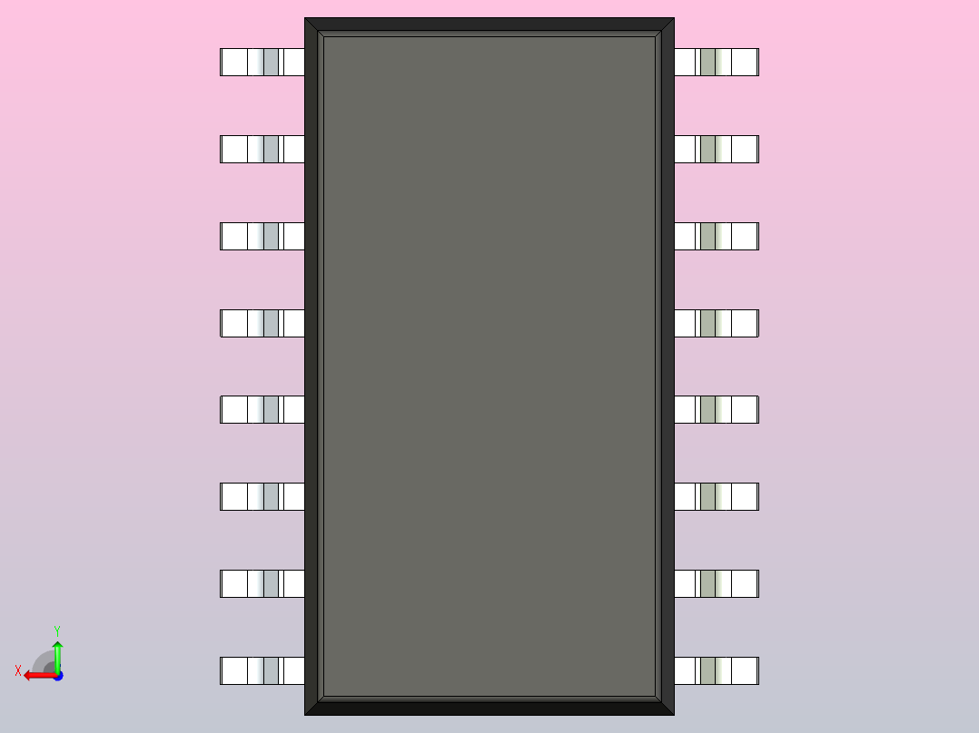 106x SOIC 封装（小外形集成电路）SOIC127P780X210-16N后视图