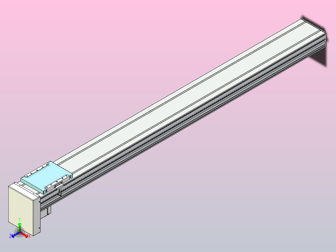 滚珠丝杠直线轴带导轨全封闭TPA-HCR-175D-2510C-L1750-MP-Y-P75-N3主视图