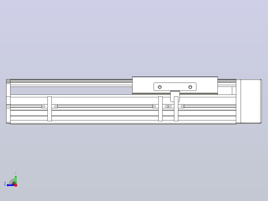 MTH14标准螺杆滑台[MTH14-L#-150-BL-P20-C3]右视图