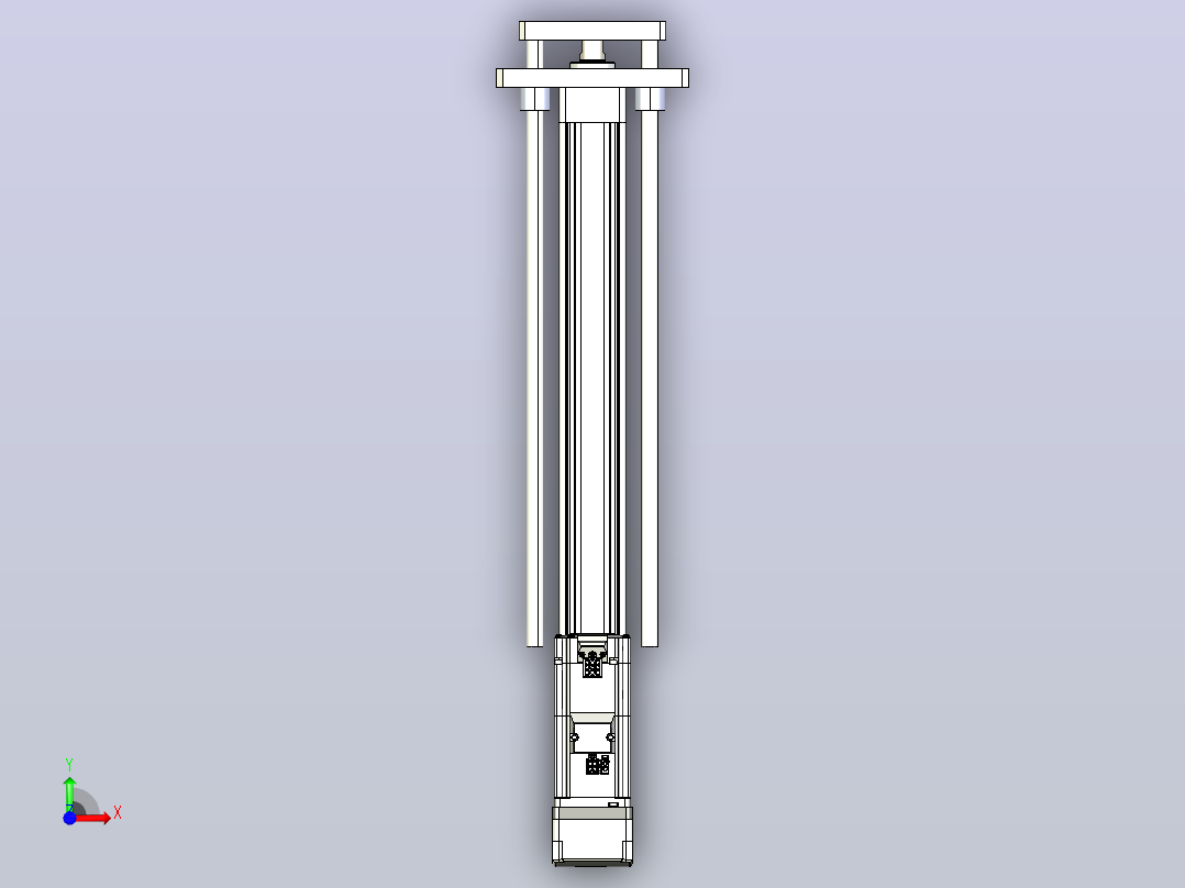 轻载电动缸TPA-ESR40-1210C-L400-MR-QDX-W-P40-C3前视图