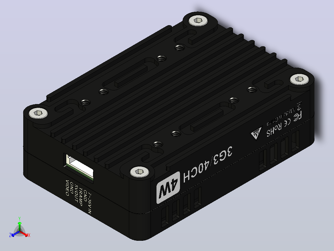 Foxeer Reaper Extreme 3.3G 4W 16通道 vtx正等轴测图