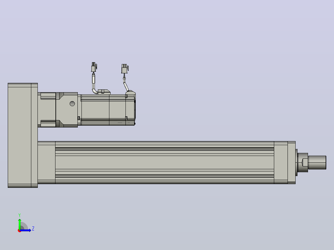 轻载电动缸TPA-ESR100-3210C-L400-MR-FA-W-P75-JX-C3左视图