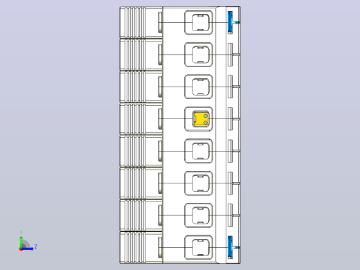 NXU-IIG 100 4P电涌保护器三维模型202307左视缩略图