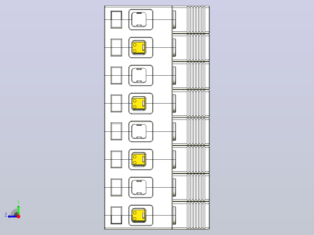 NXU-IIG 100 4P电涌保护器三维模型202307右视图