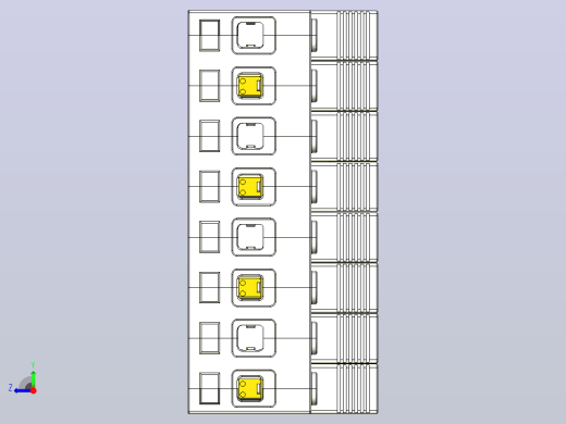 NXU-IIG 100 4P电涌保护器三维模型202307右视缩略图