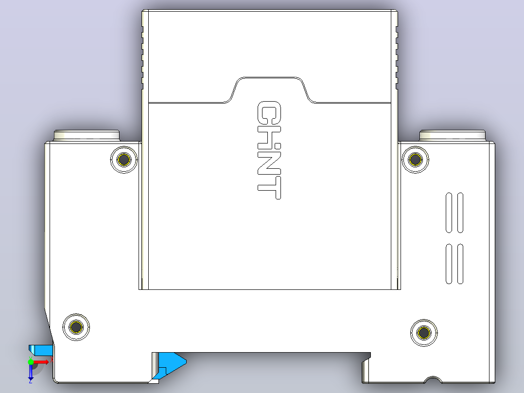 NXU-IIG 100 4P电涌保护器三维模型202307俯视图