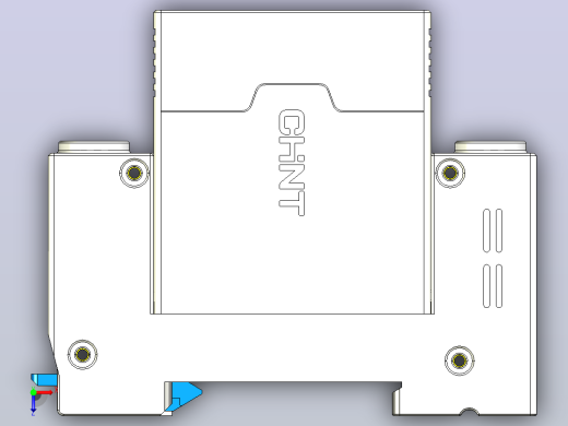NXU-IIG 100 4P电涌保护器三维模型202307俯视缩略图