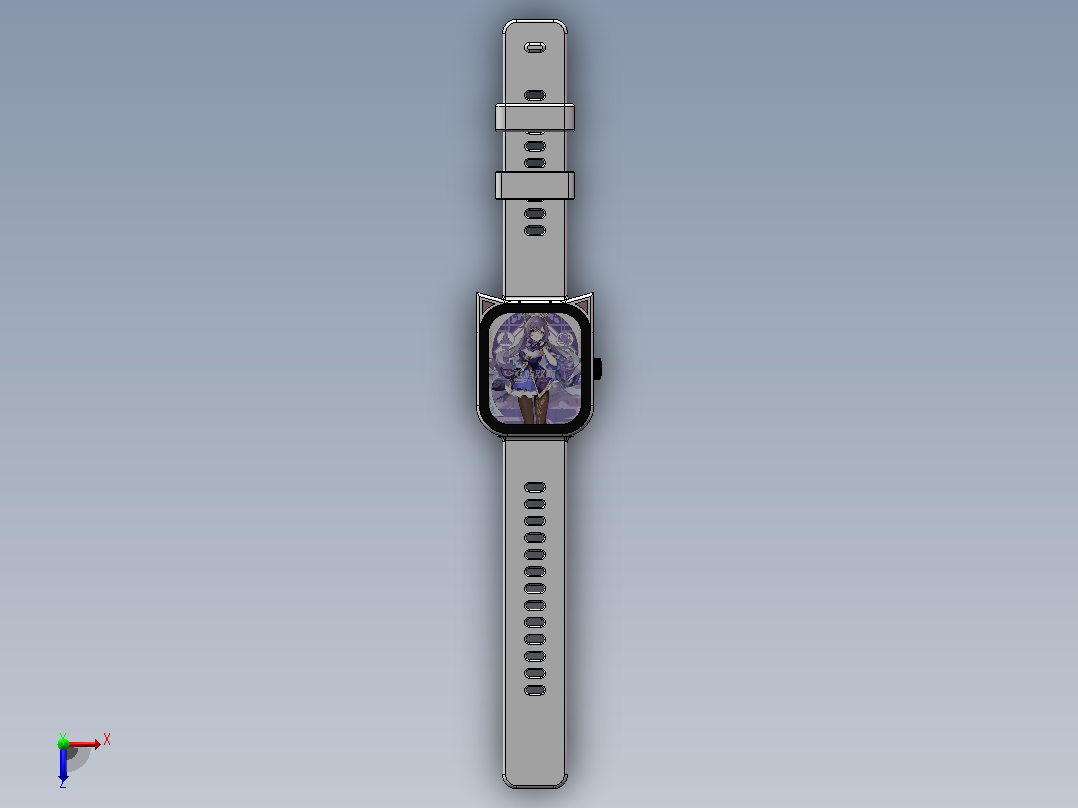 红米watch4智能手环俯视图