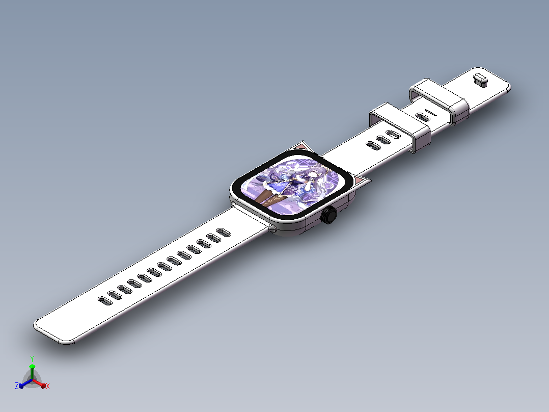 红米watch4智能手环正等轴测图