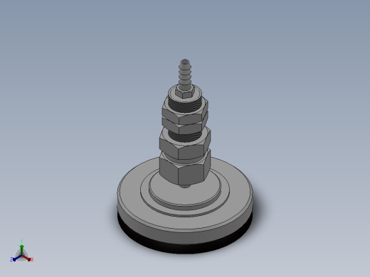 PUTKB 40~50摇摆型真空吸盘[PUTKB-50-S]正等轴测缩略图