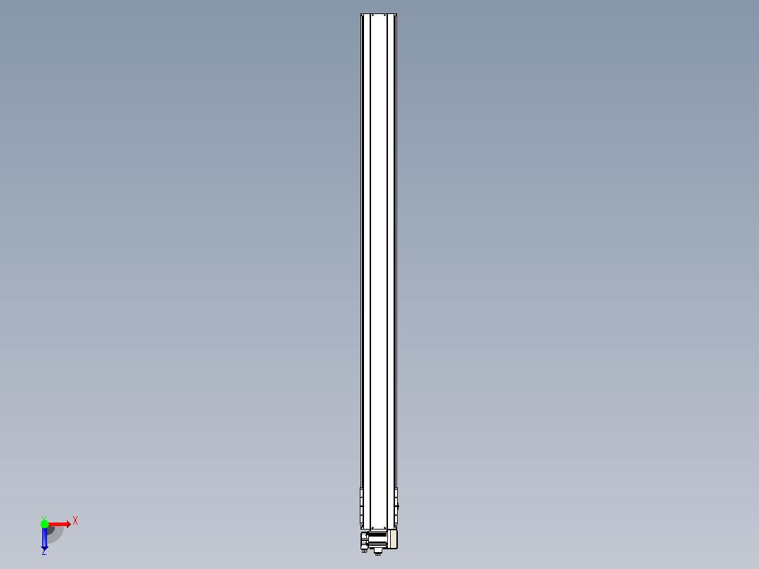 皮带直线轴半封闭可选导轨TPA-HNB-220D-176-L2800-RU-C-P1K-N3俯视图