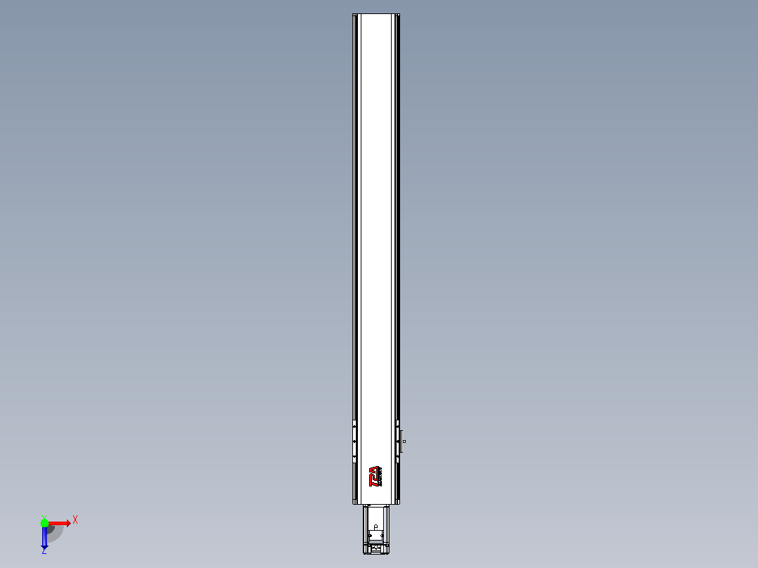 日规模组半封闭丝杆TPA-HNR-110D-1610C-L900-M-Y-P40-N3俯视图