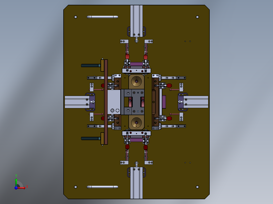 压合成型仿形治具 sw17前视图