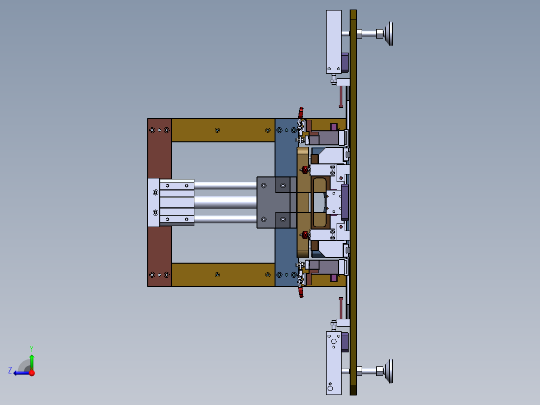 压合成型仿形治具 sw17右视图