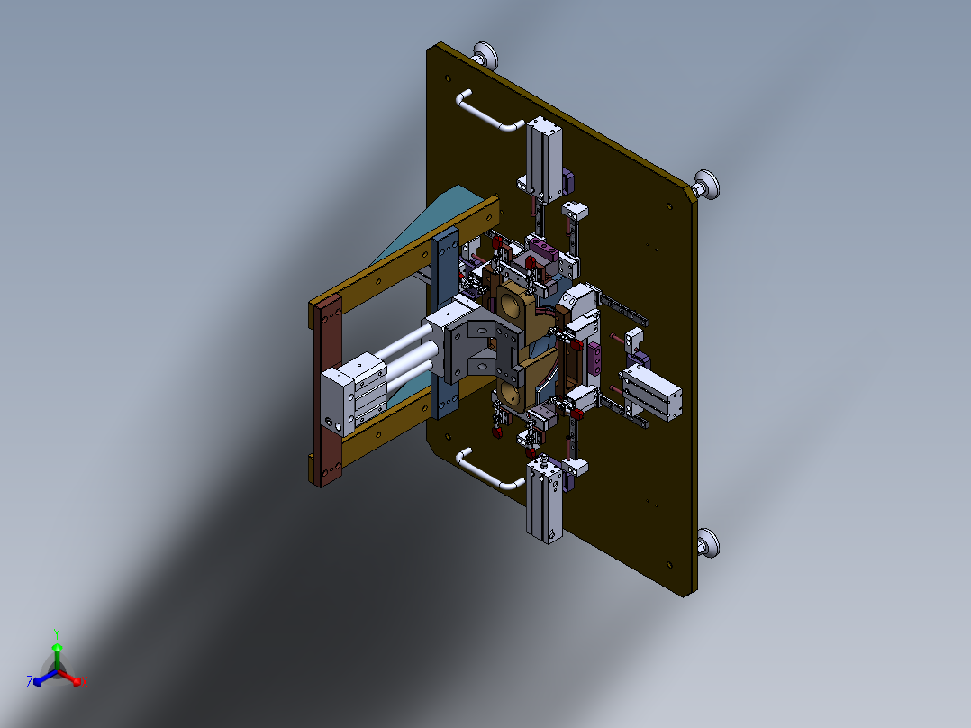 压合成型仿形治具 sw17正等轴测图