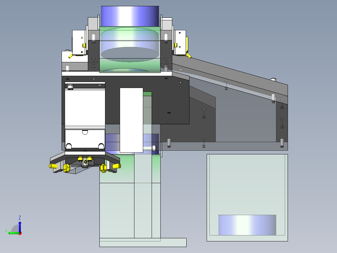 不合格品排出机构后视图