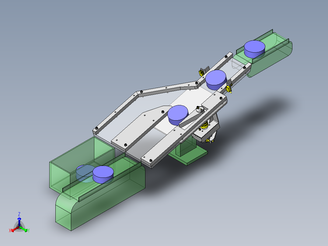 不合格品排出机构正等轴测图