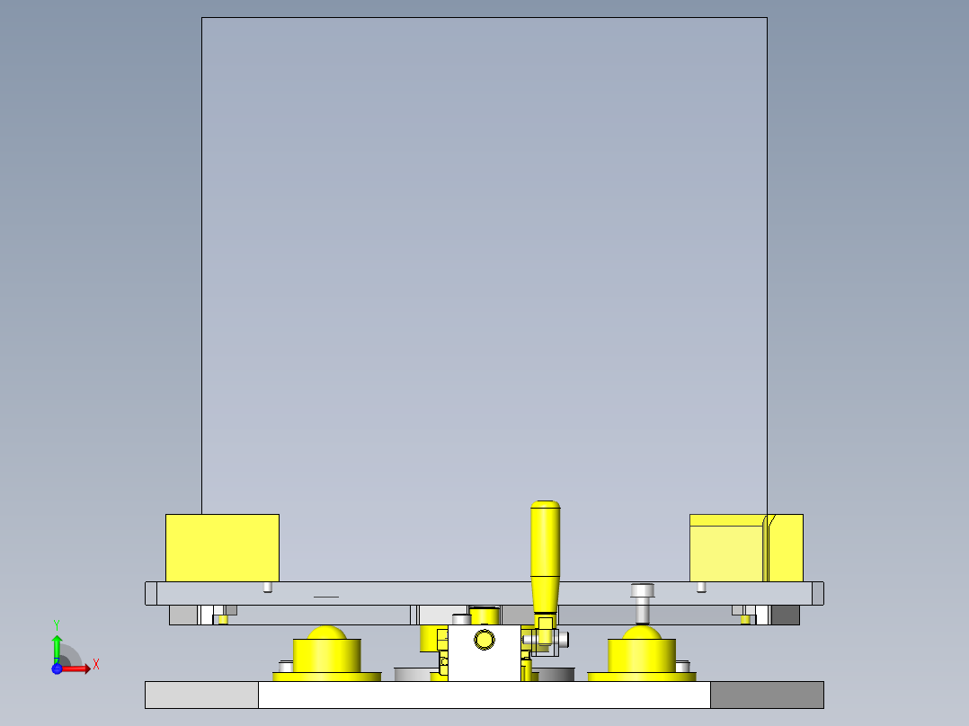 直线运动操作型旋转组件前视图