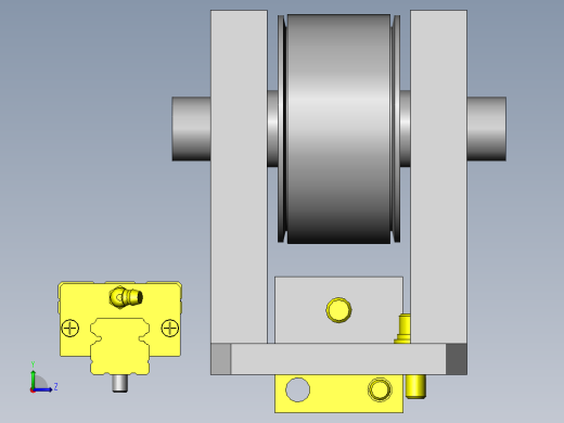 重型工件的横移机构左视缩略图
