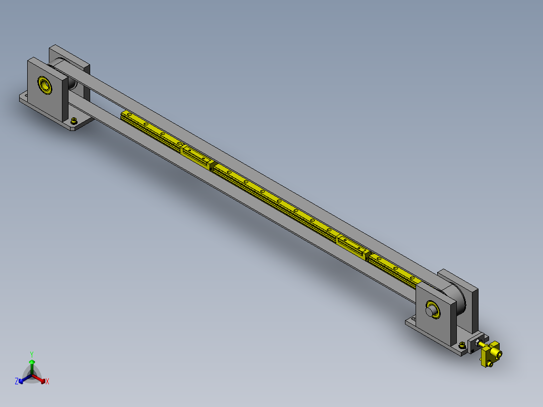 重型工件的横移机构正等轴测图