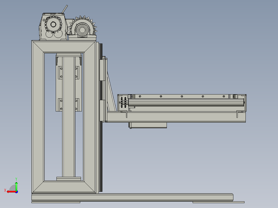 电动升降机后视图