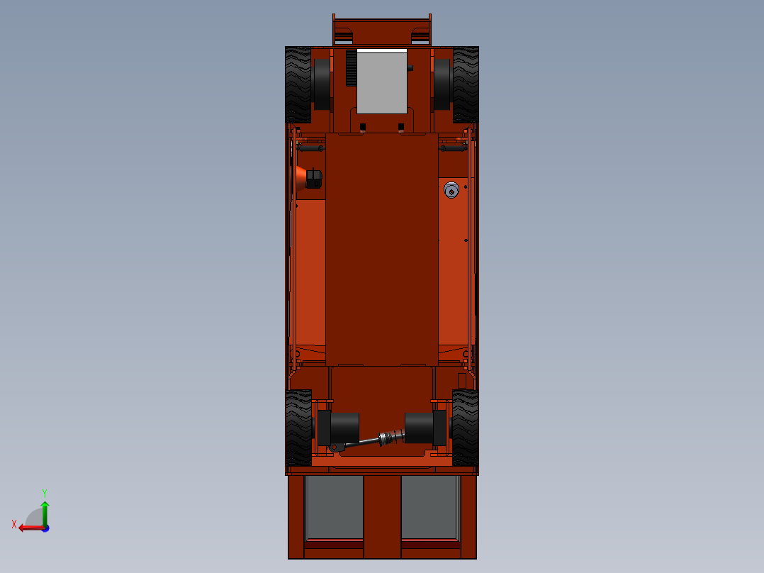 可移动剪叉式升降机三维+二维+说明书后视图