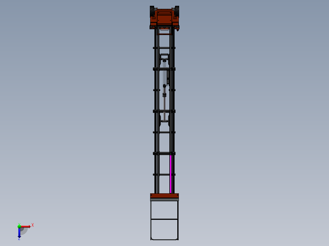 可移动剪叉式升降机三维+二维+说明书俯视图