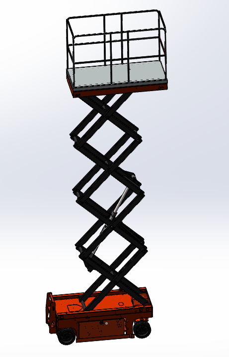 可移动剪叉式升降机三维+二维+说明书