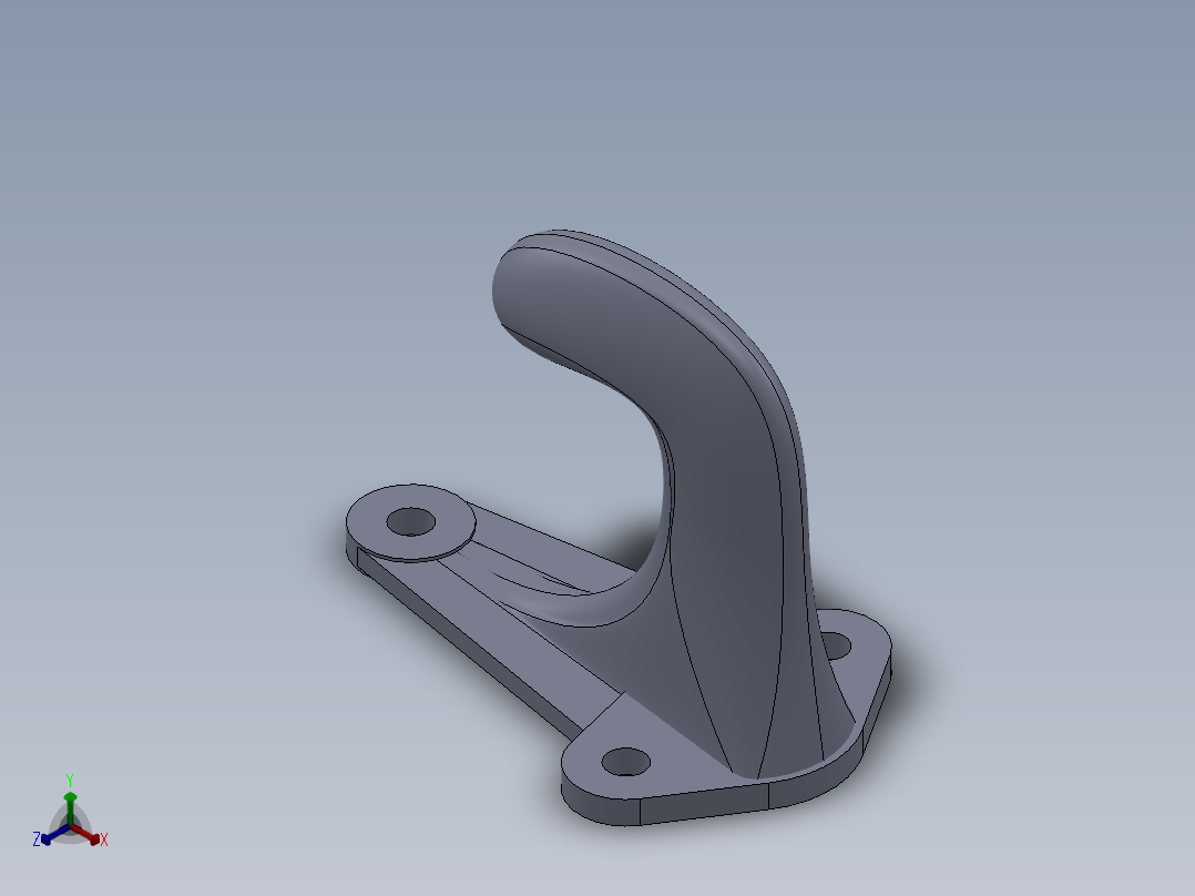 汽车牵引钩正等轴测图