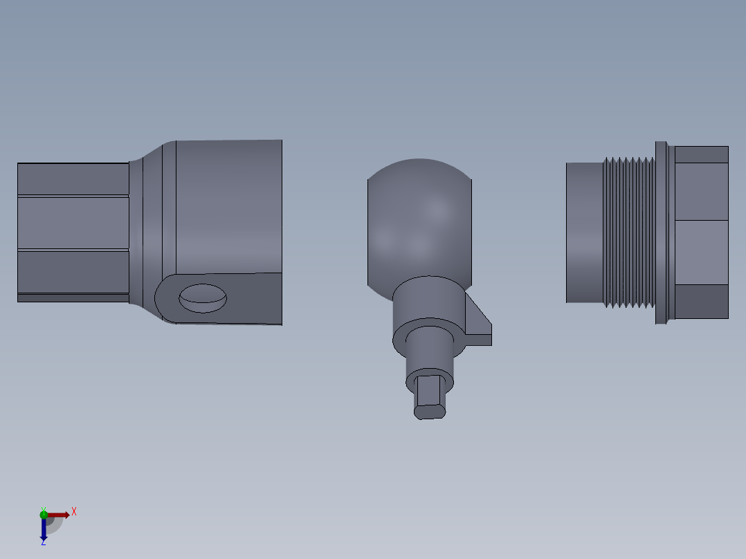 煤气表管道用球阀俯视图