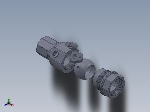 煤气表管道用球阀正等轴测缩略图