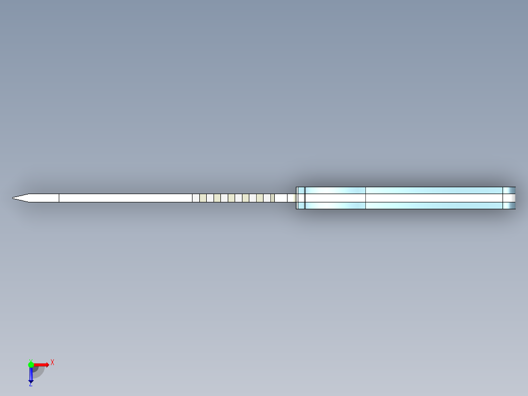 战术直刀3d模型俯视图