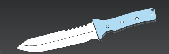 战术直刀3d模型