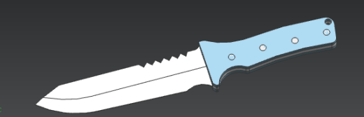 战术直刀3d模型缩略图