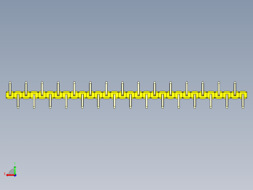 彩色公排针 100mil 2.54mm 系列-DS1022_yellow_30p_100mil_Type_SMT_R2_rev1.0后视缩略图