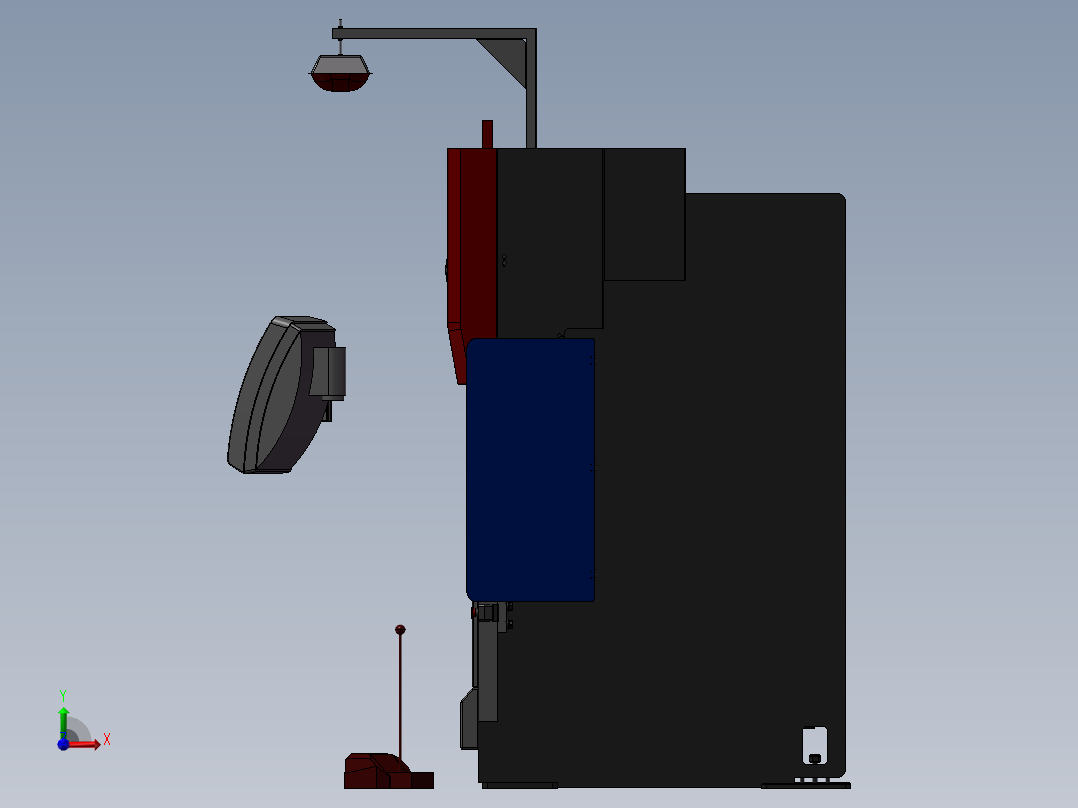 双头自动管端加工机前视图