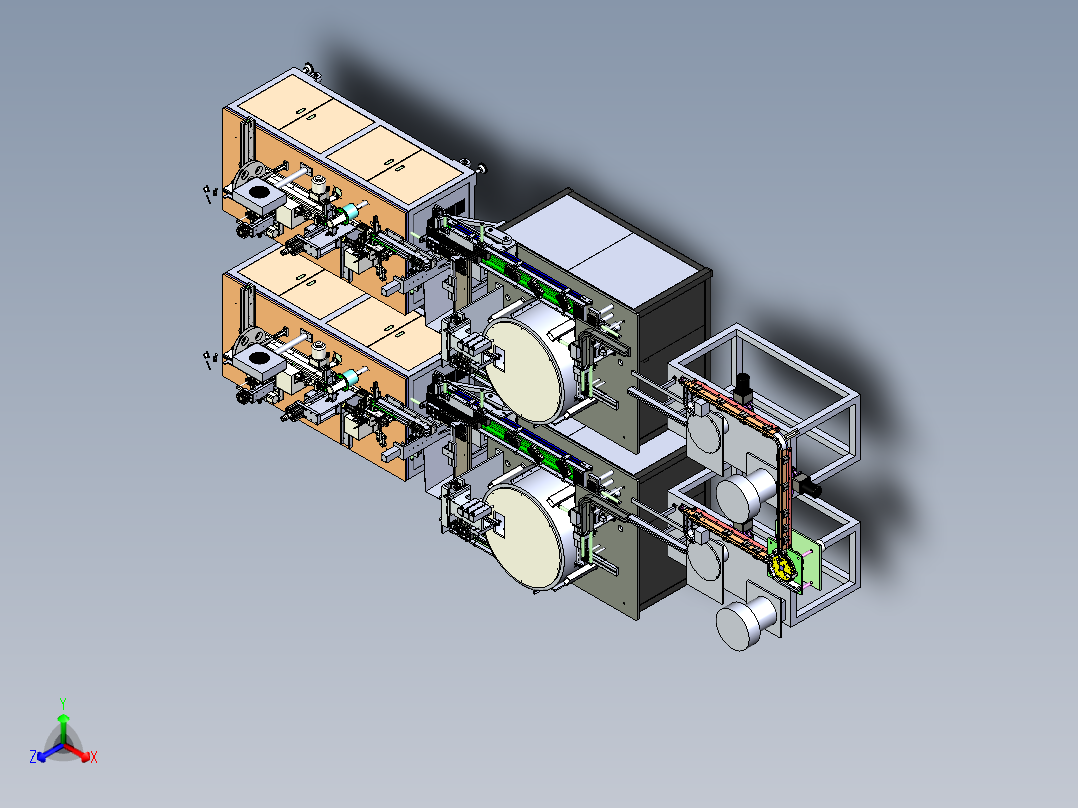 大型全自动滚槽打面片机+注液离心机流水线